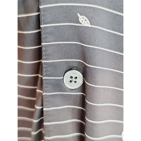 FOOTJOY GRAY STRIPE W LEAF DETAIL GOLF POLO, SZ XL - Picture 5 of 13